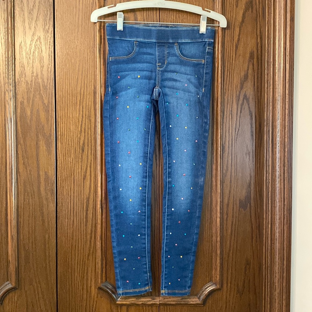 Girls rhinestone jeggings size 7